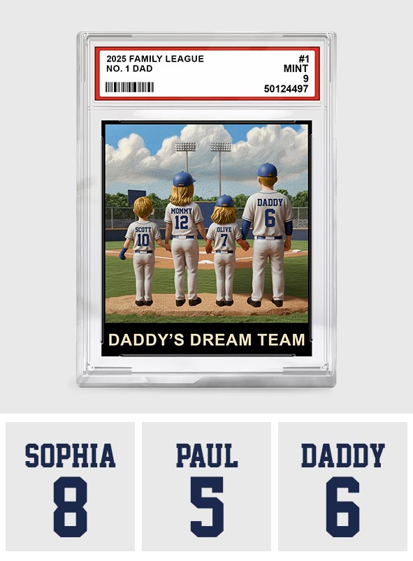 The Family League Card - Personalized Father Custom Shaped Acrylic Plaque