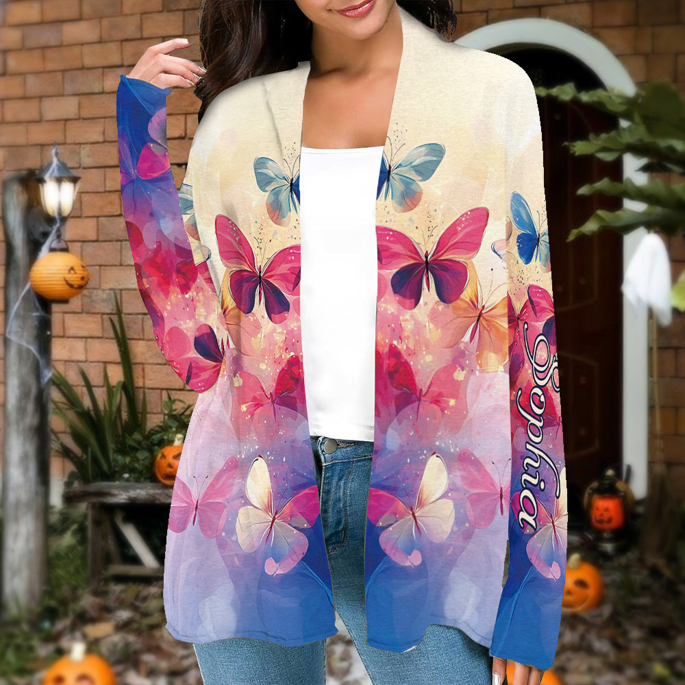 Coloful Butterflies - Personalized Butterfly Cardigan