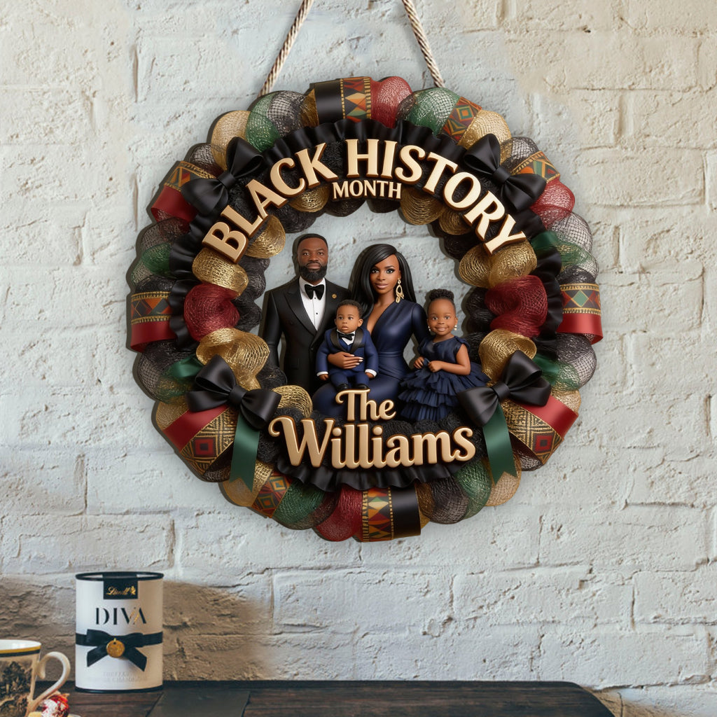 Black History Month Celebrate, Custom Door Decor From Any Photo - Personalized African American Custom Shaped Wood Sign