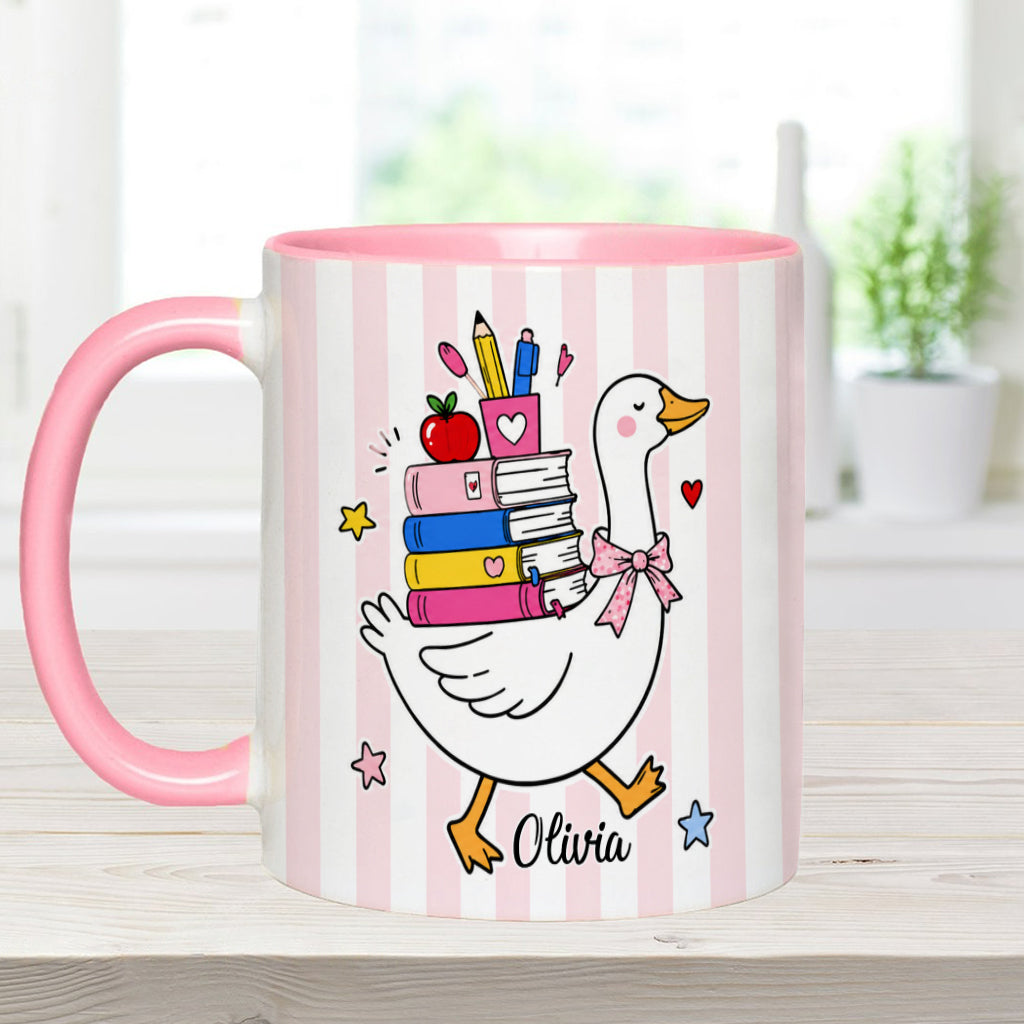 Back To School, Teacher Gift Idea - Personalized Teacher Accent Mug