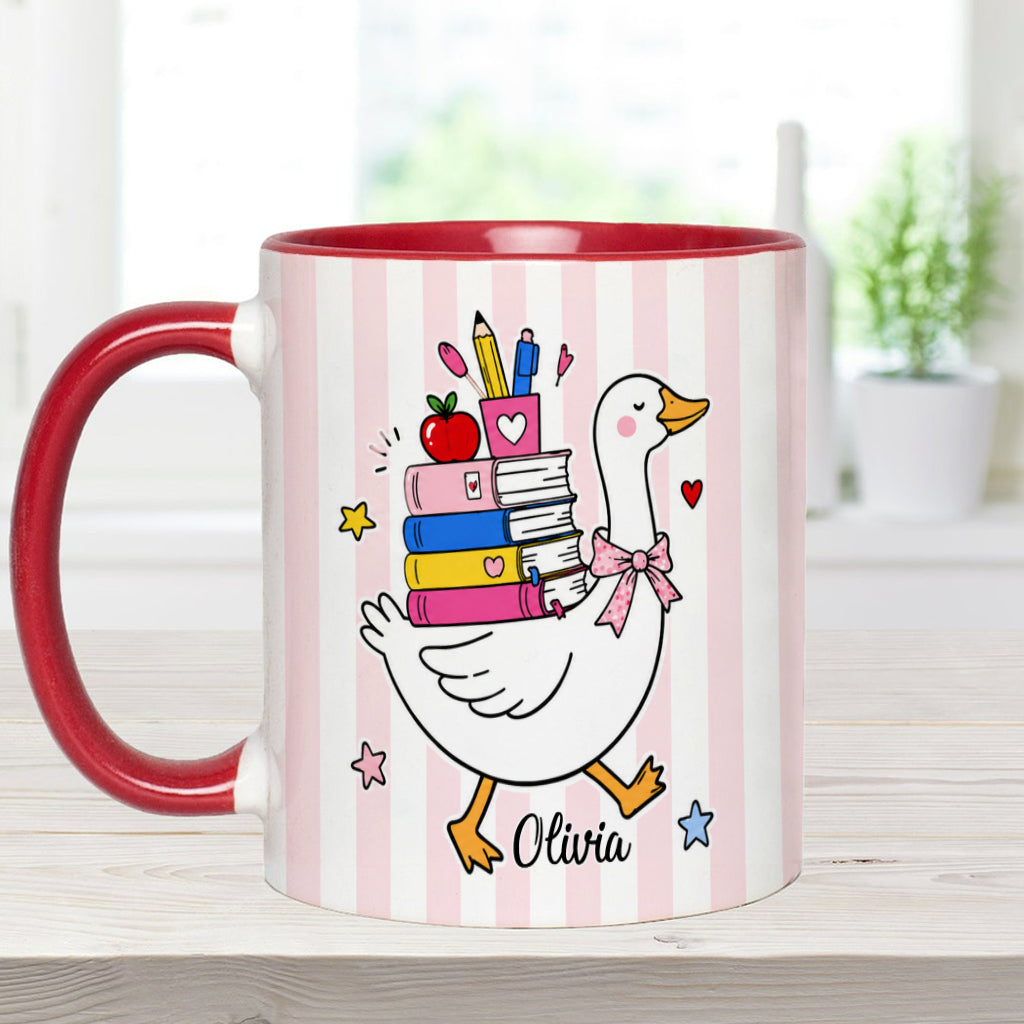 Back To School, Teacher Gift Idea - Personalized Teacher Accent Mug