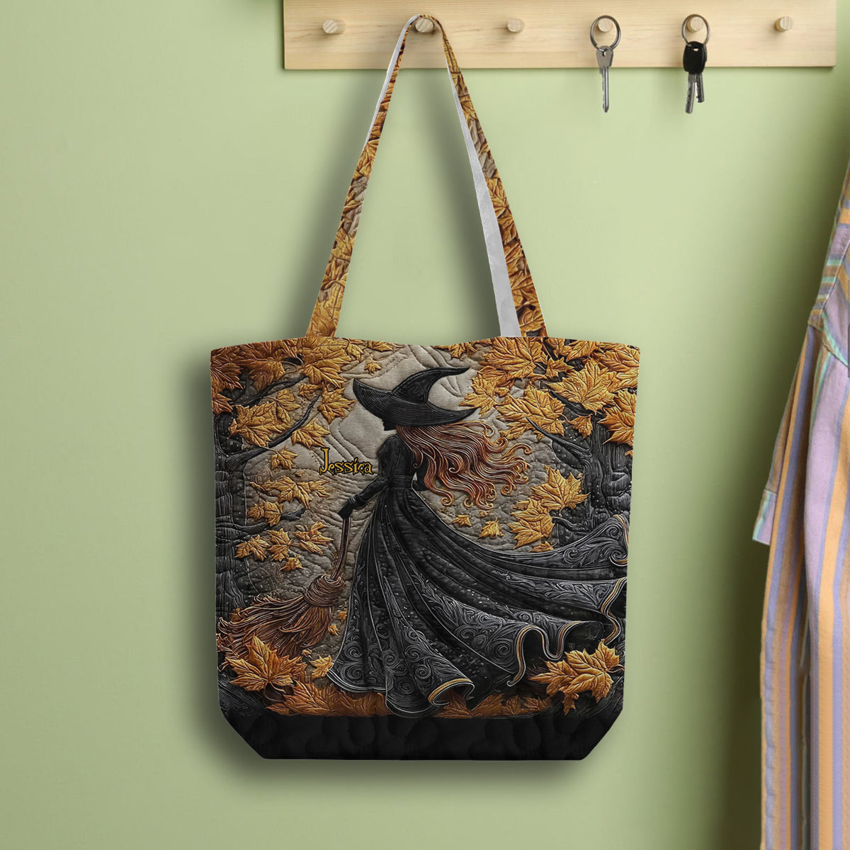 Beautiful Witch - Personalized Witch Quilted Tote Bag