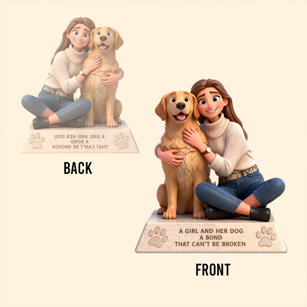 A Girl/Man And Her/His Dogs Custom From Any Photo - Personalized Dog Custom Shaped Acrylic Plaque