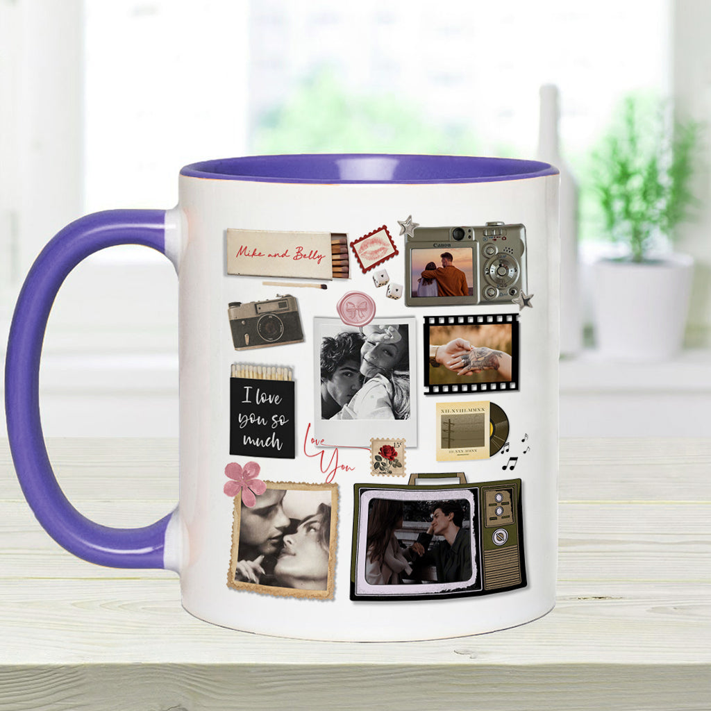 Match Box Style Gift for Couple Bestie - Personalized Couple Accent Mug