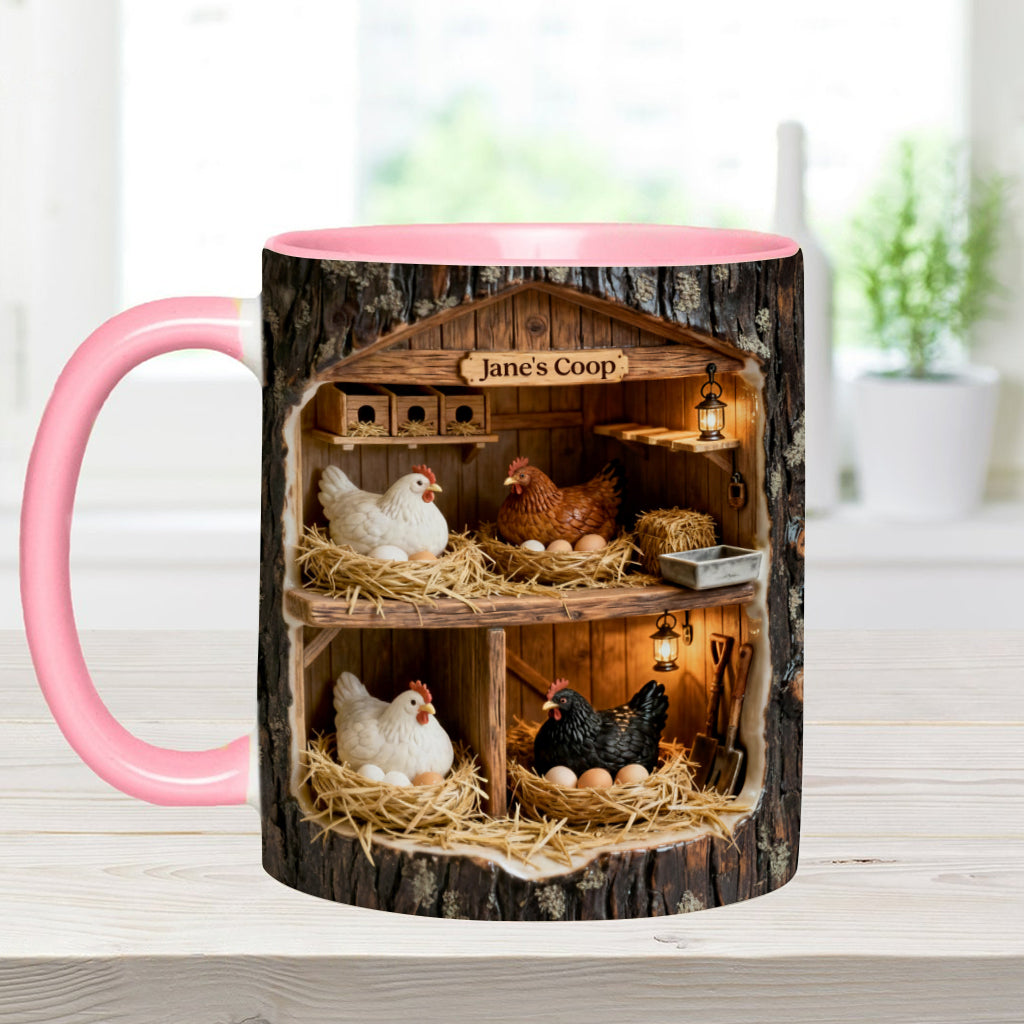 The Little Coop - Personalized Chicken Accent Mug
