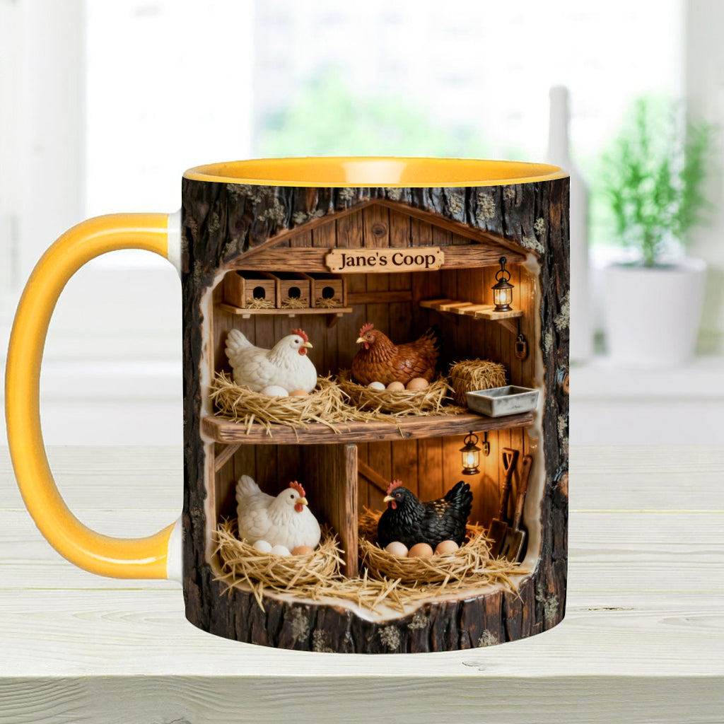 The Little Coop - Personalized Chicken Accent Mug