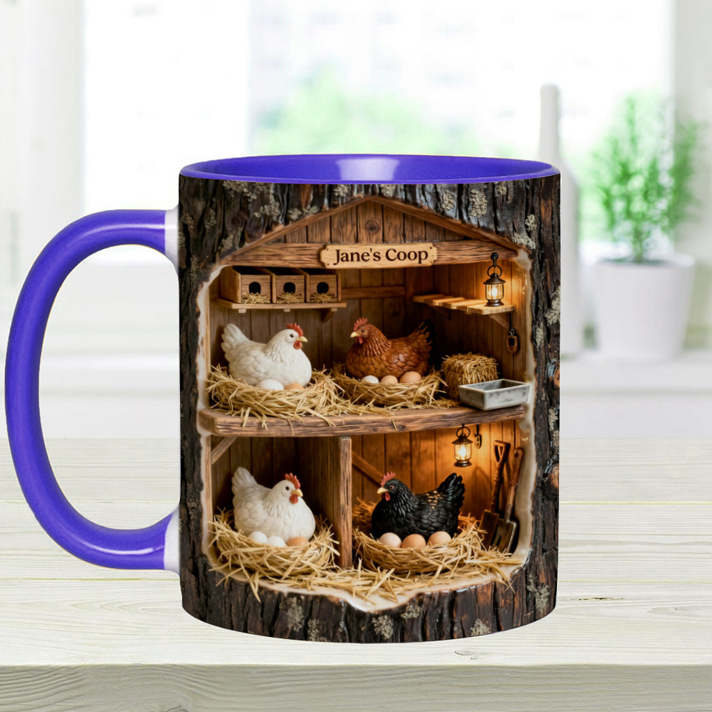 The Little Coop - Personalized Chicken Accent Mug