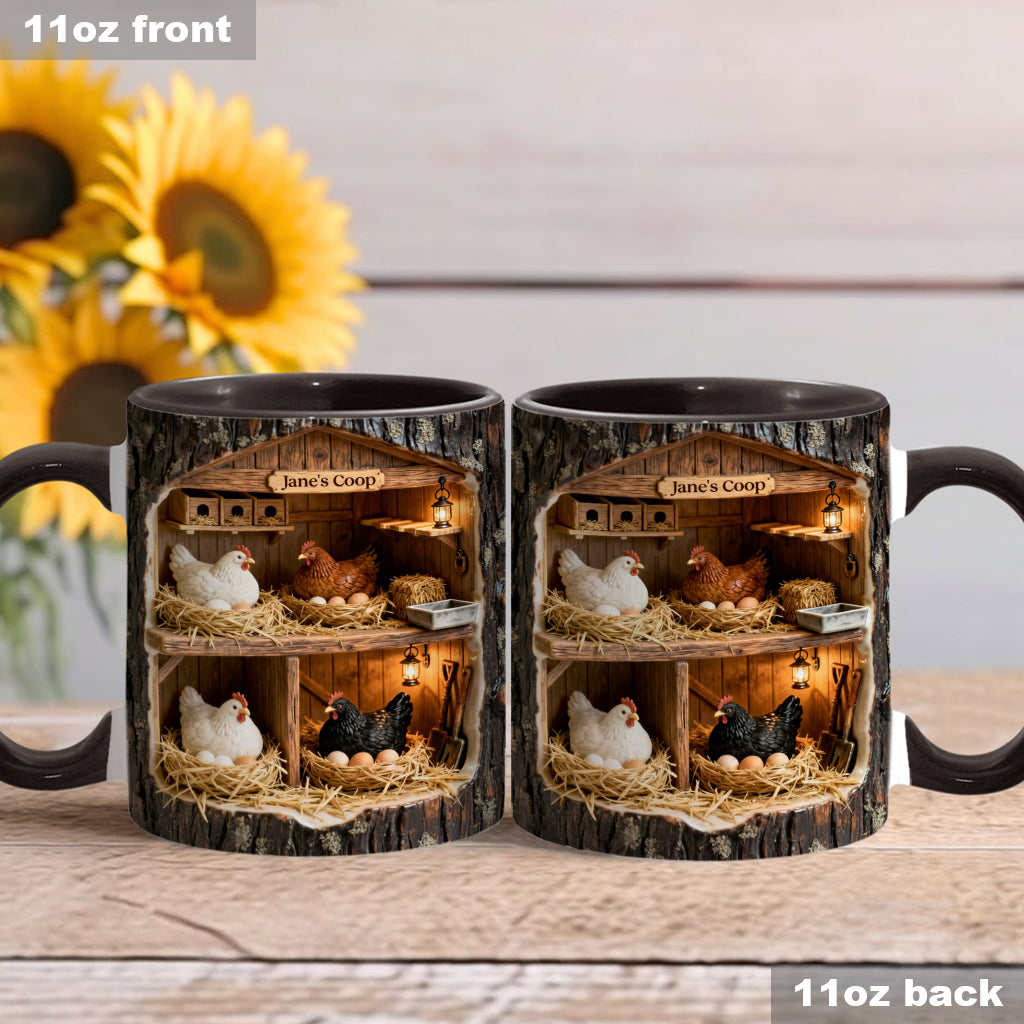 The Little Coop - Personalized Chicken Accent Mug