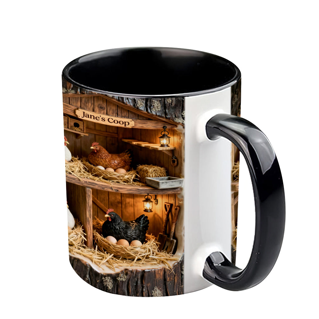 The Little Coop - Personalized Chicken Accent Mug
