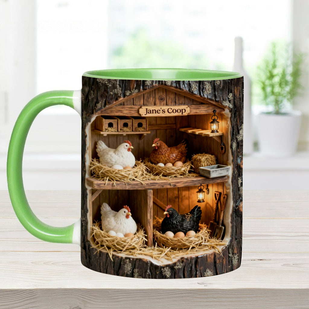 The Little Coop - Personalized Chicken Accent Mug