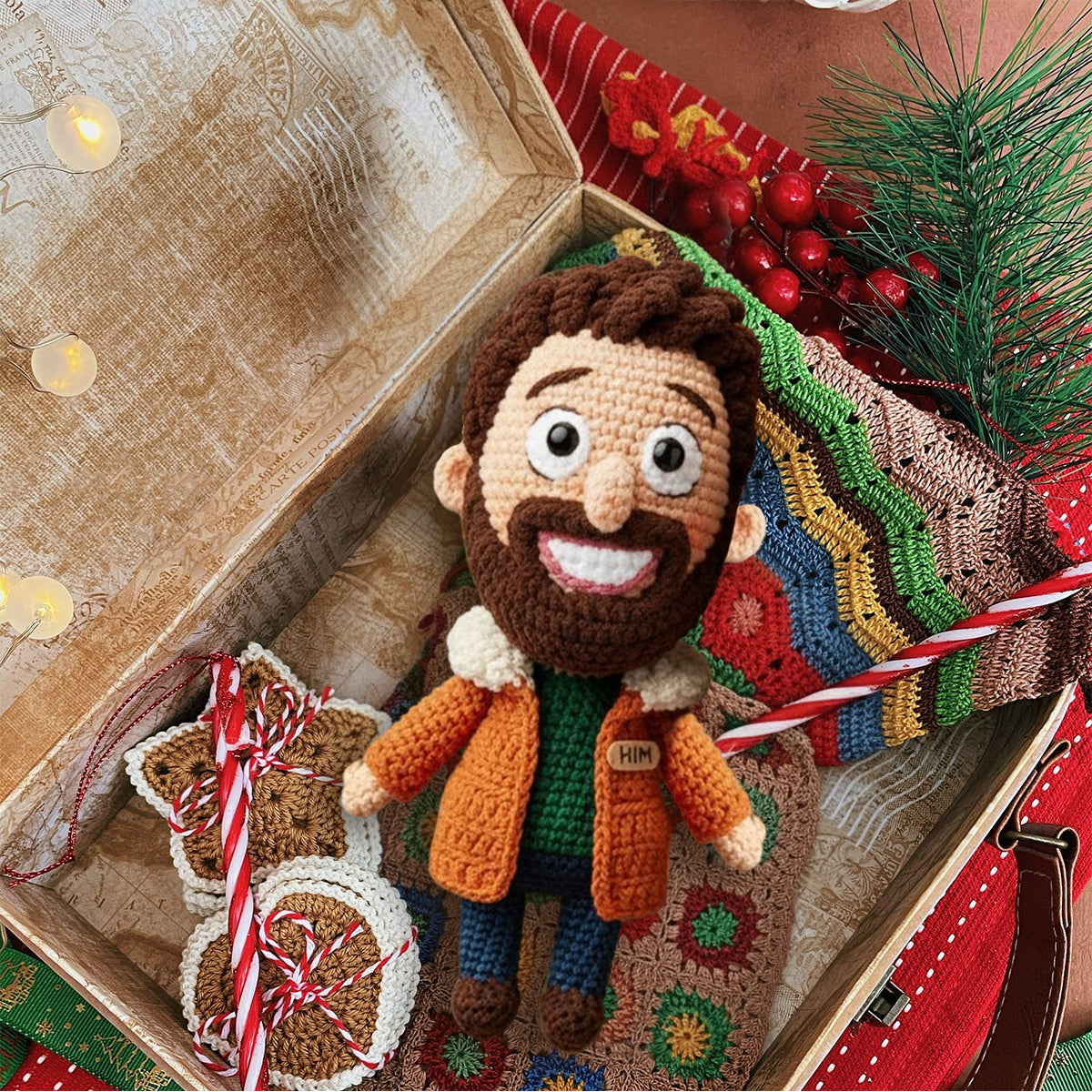 Loving Christmas - Personalized Couple Handmade Crochet Ornament