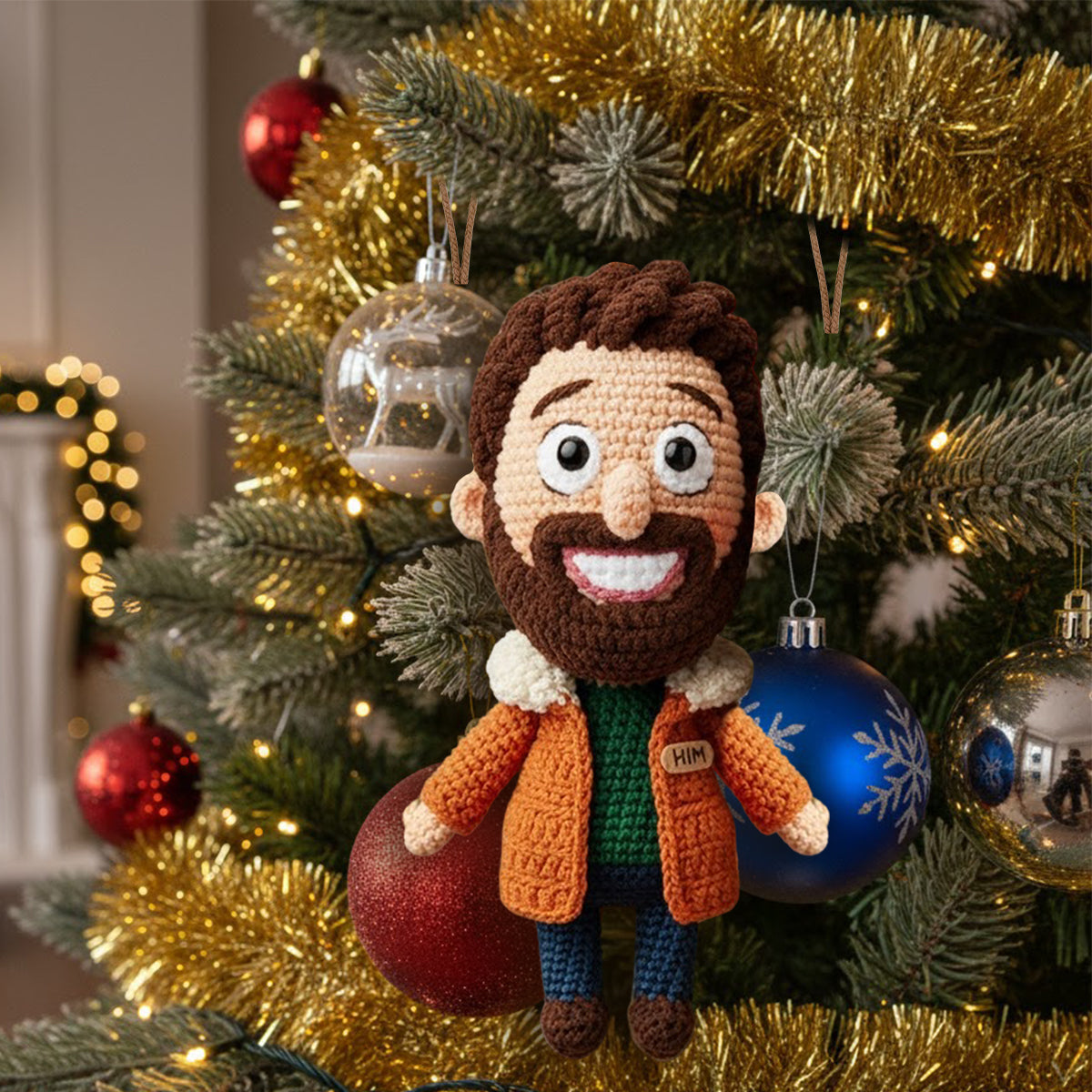 Loving Christmas - Personalized Couple Handmade Crochet Ornament