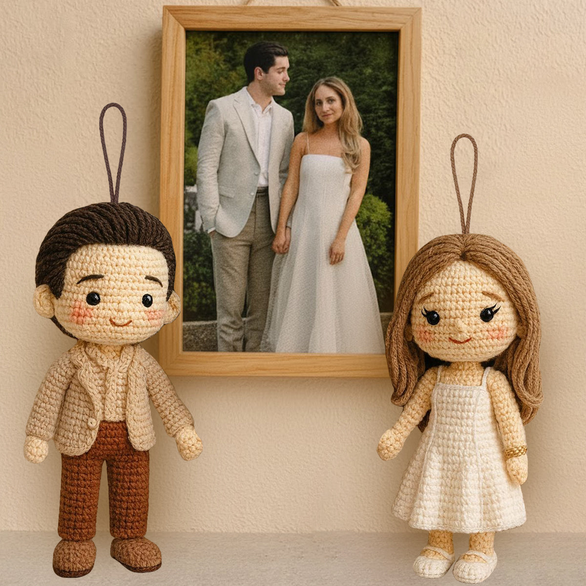 Loving Christmas - Personalized Couple Handmade Crochet Ornament