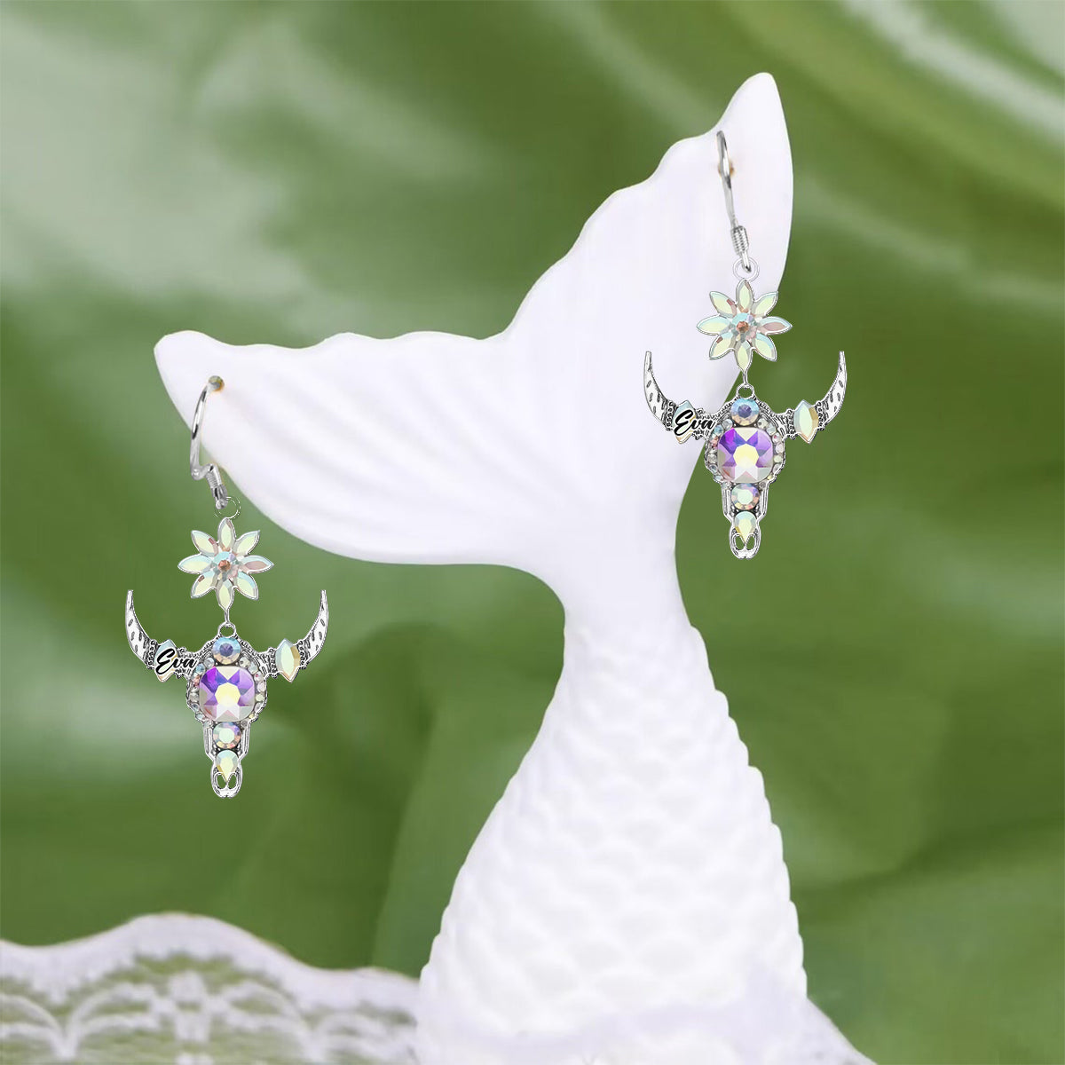 Beautiful Bull Head - Personalized Cowgirl Earrings