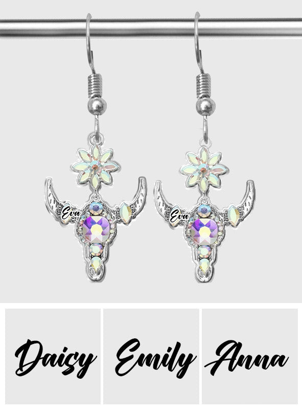 Beautiful Bull Head - Personalized Cowgirl Earrings