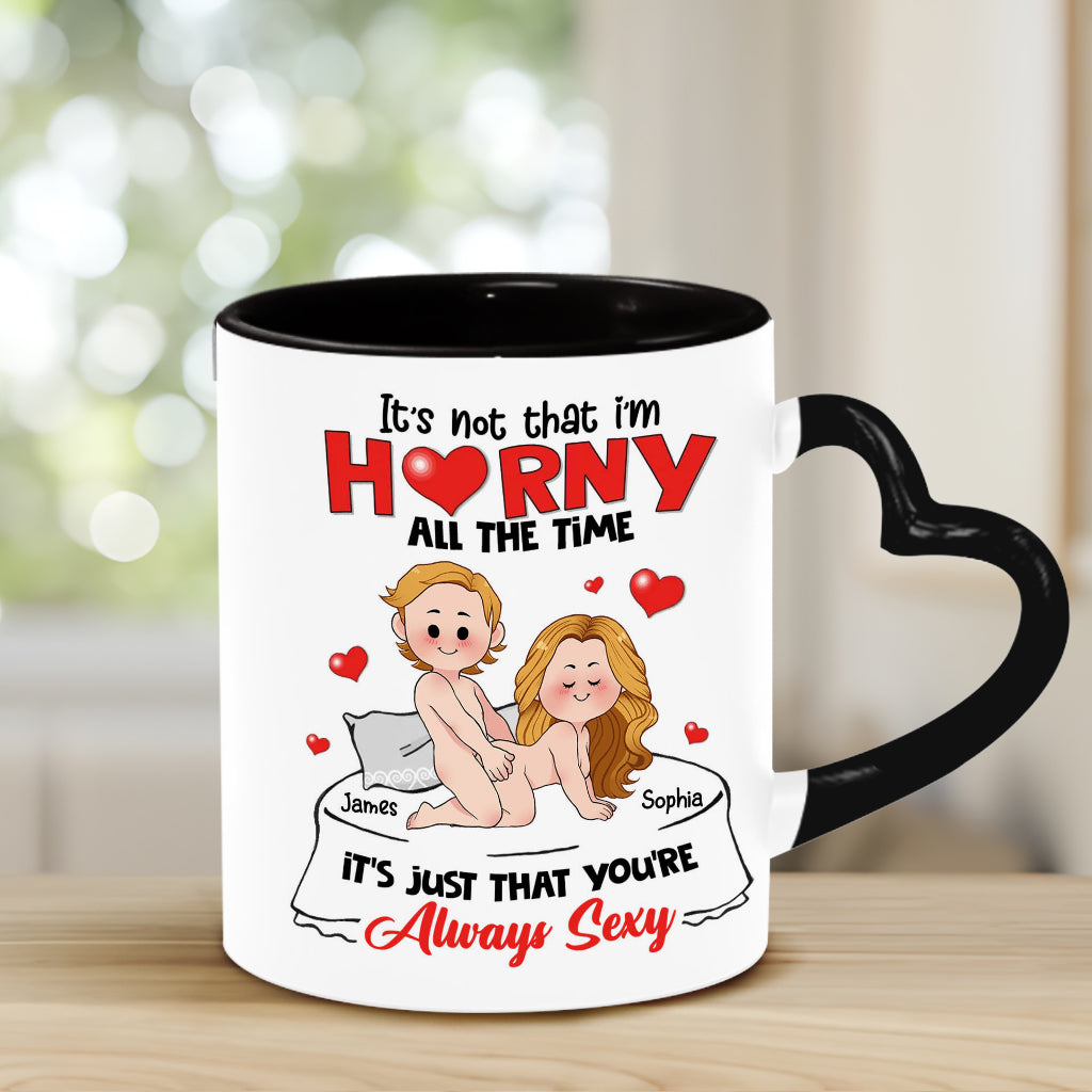 Funny Couple Gift For Husband Wife - Personalized Couple Heart Handle Mug