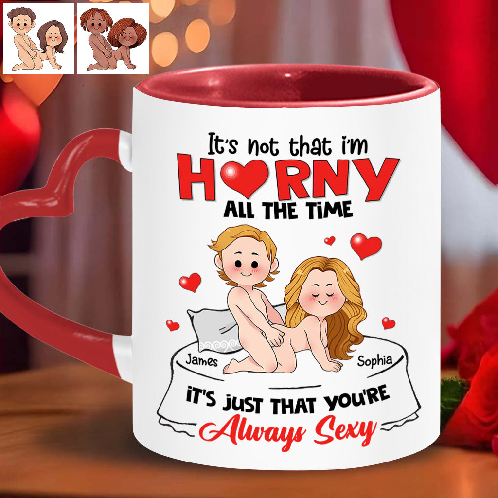 Funny Couple Gift For Husband Wife - Personalized Couple Heart Handle Mug