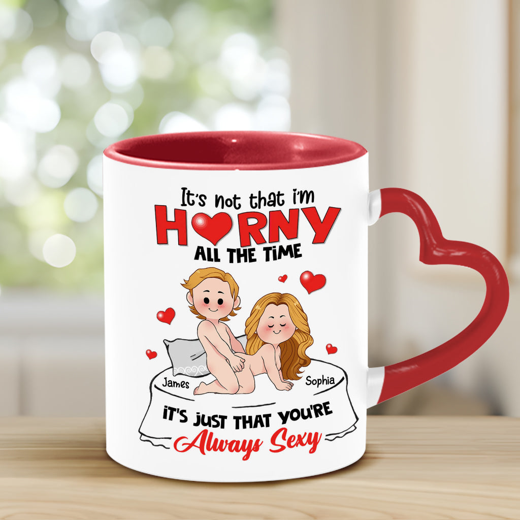 Funny Couple Gift For Husband Wife - Personalized Couple Heart Handle Mug