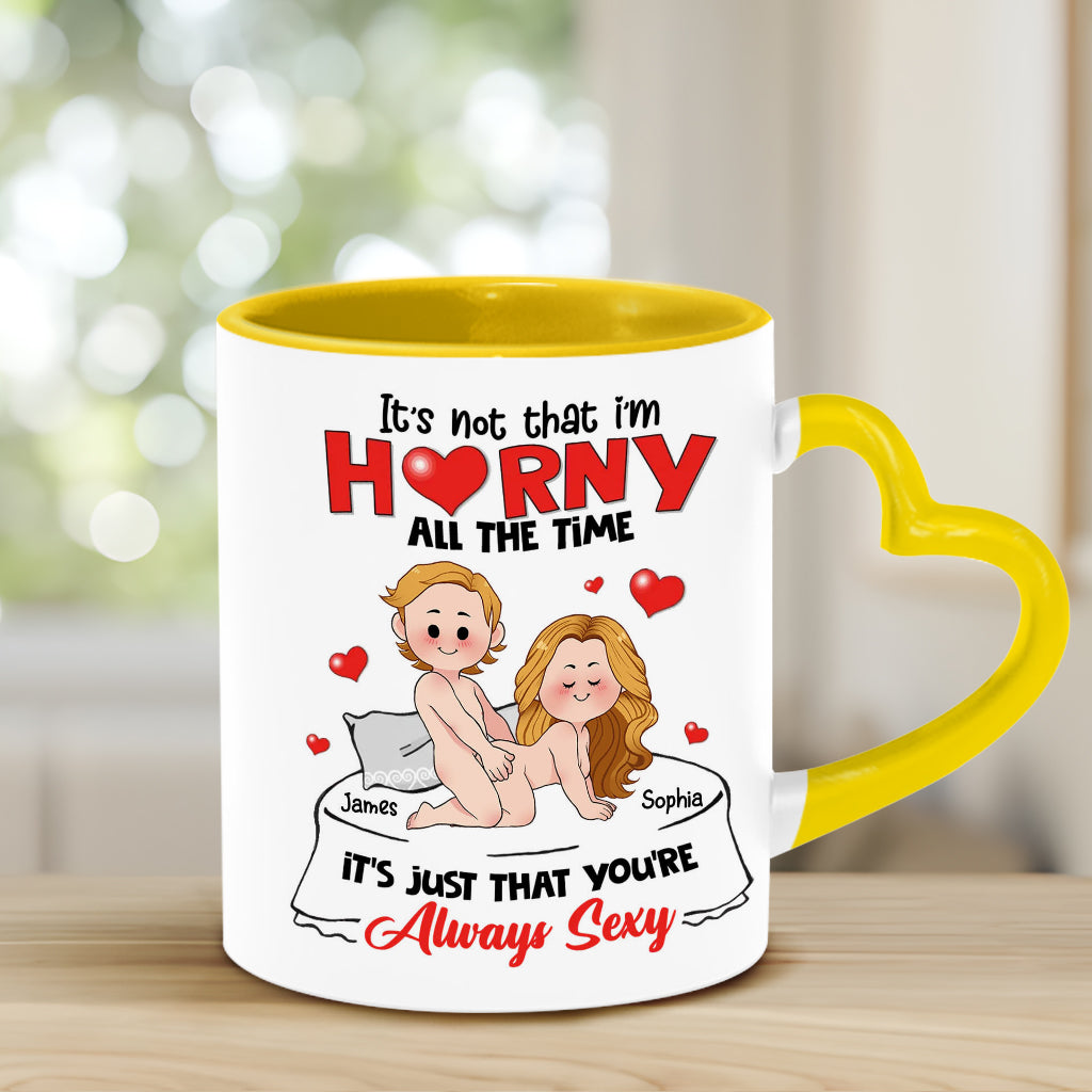 Funny Couple Gift For Husband Wife - Personalized Couple Heart Handle Mug