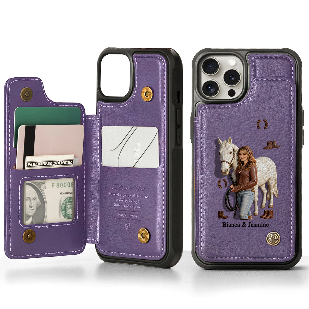 Horse Girl - Personalized Horse Wallet Phone Case