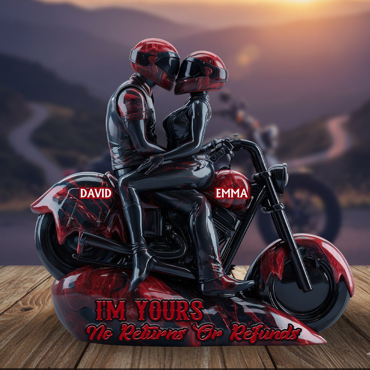 I'm Your No Returns Or Refunds - Personalized Biker Custom Shaped Acrylic Plaque