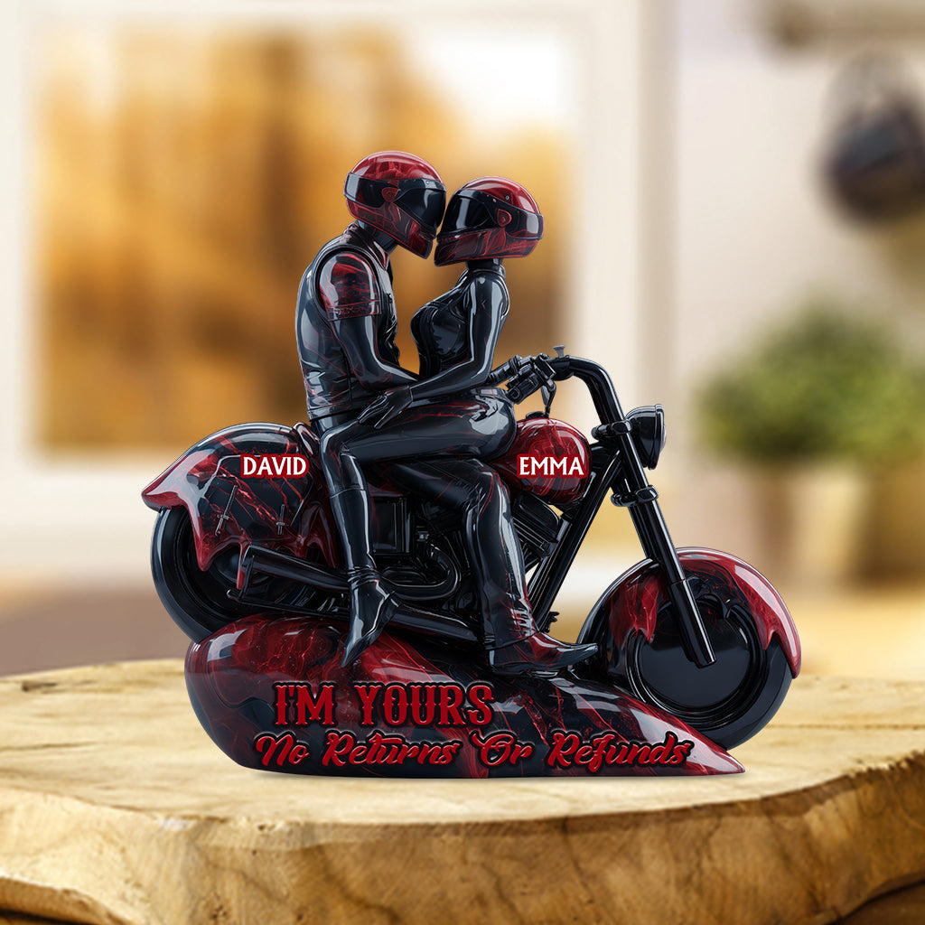 I'm Your No Returns Or Refunds - Personalized Biker Custom Shaped Acrylic Plaque
