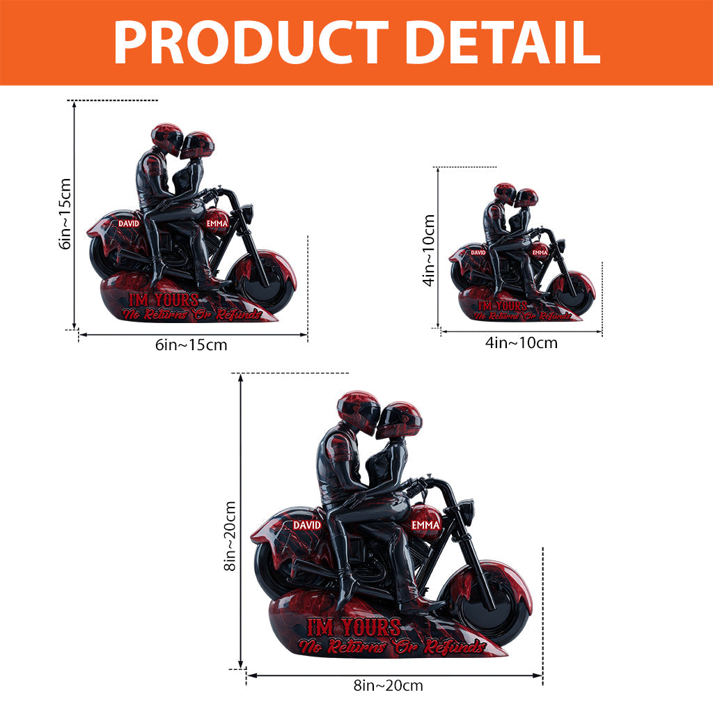 I'm Your No Returns Or Refunds - Personalized Biker Custom Shaped Acrylic Plaque