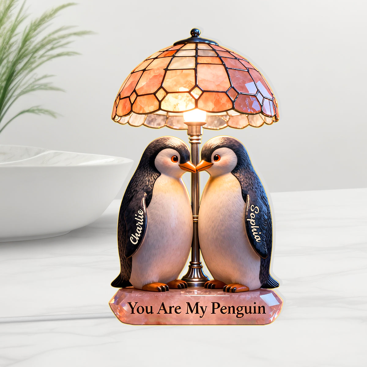 You Are My Penguin - Personalized Penguin Lover Acrylic LED Night Light