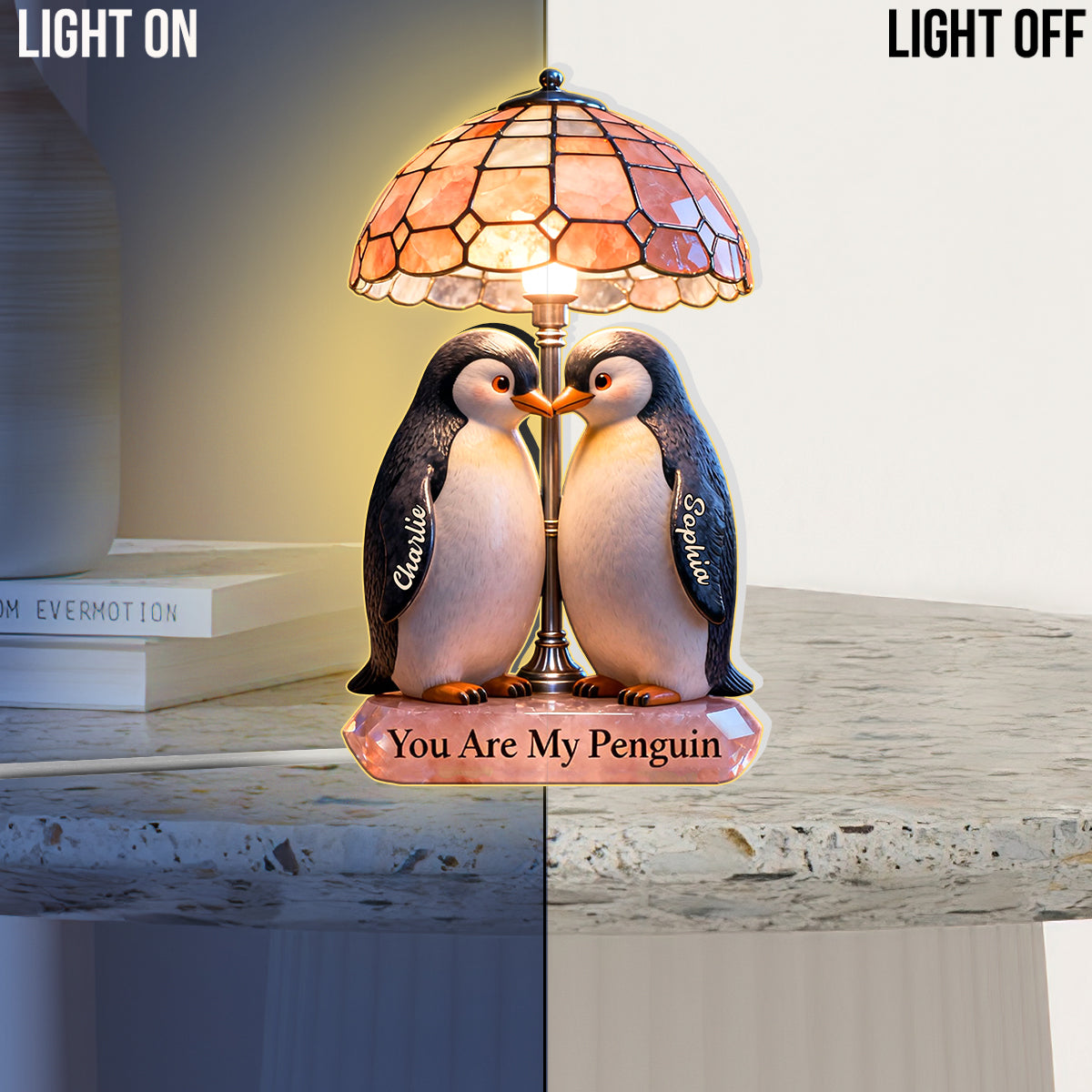 You Are My Penguin - Personalized Penguin Lover Acrylic LED Night Light