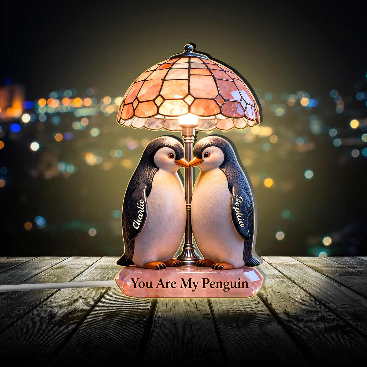 You Are My Penguin - Personalized Penguin Lover Acrylic LED Night Light