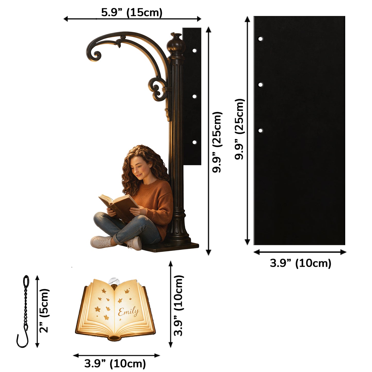 Reading Time - Personalized Book Bookshelf Lamp