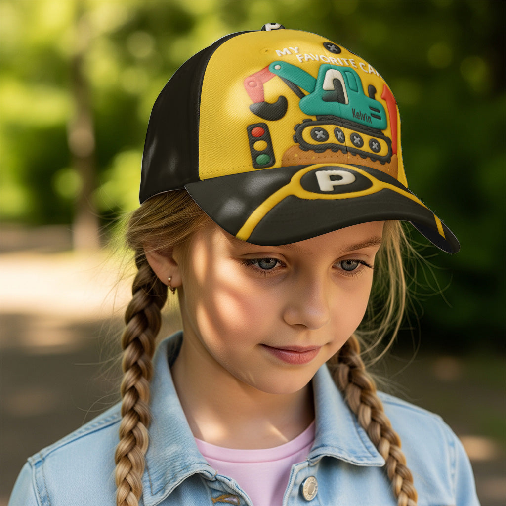 Excavator Cute Children's Gift - Personalized Kid Classic Cap