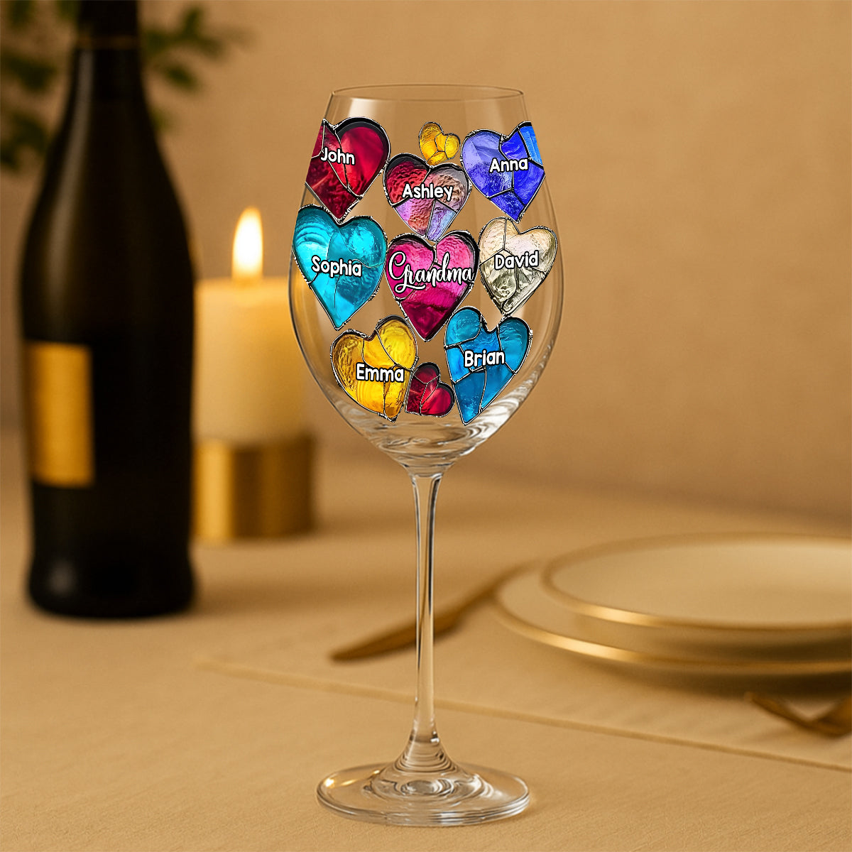 Best Grandma Ever - Personalized Grandma Wine Glass With Long Stem