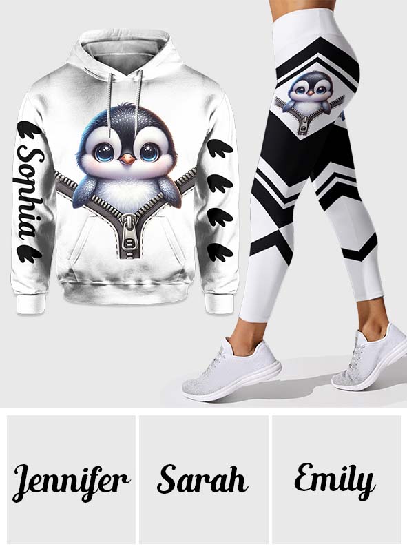Cute Penguin - Personalized Penguin Lover Hoodie and Leggings