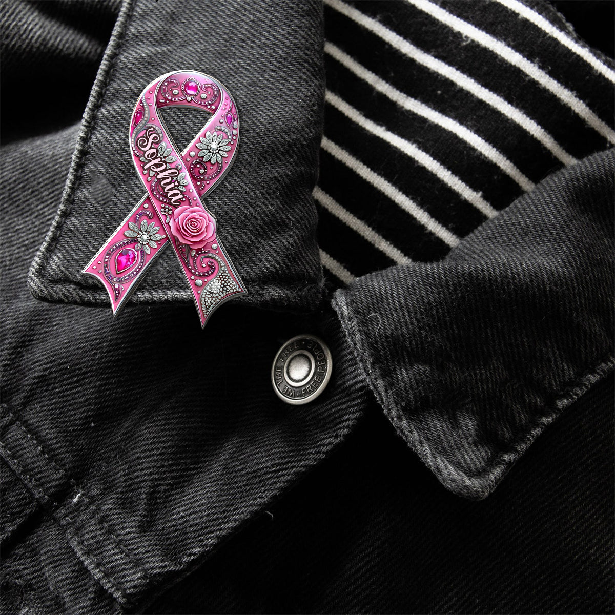 Breast Cancer Awareness - Personalized Breast Cancer Awareness Pin