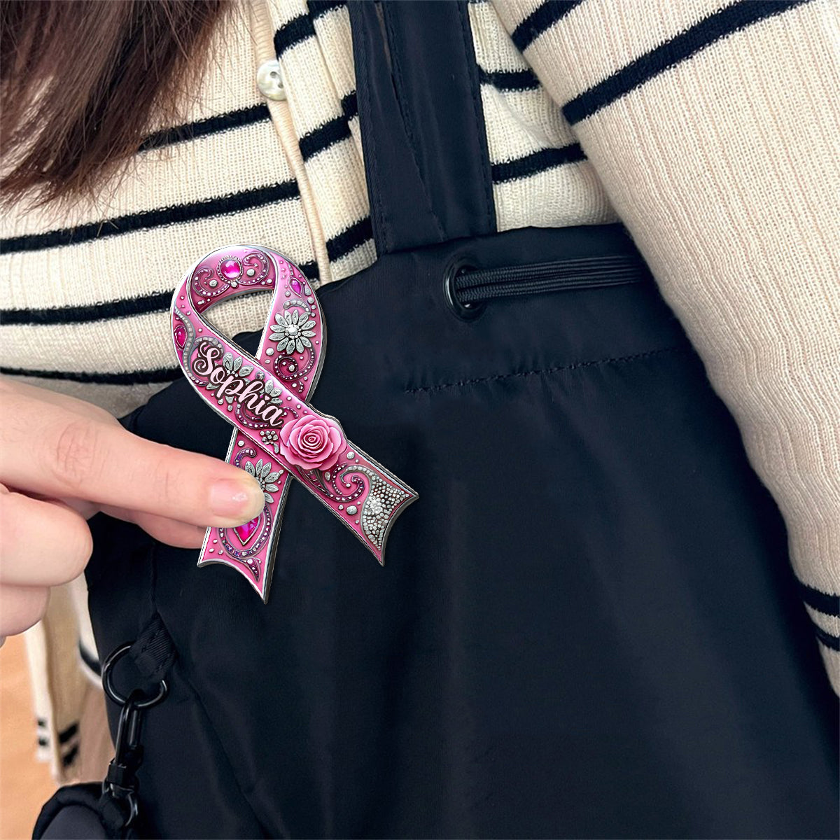 Breast Cancer Awareness - Personalized Breast Cancer Awareness Pin