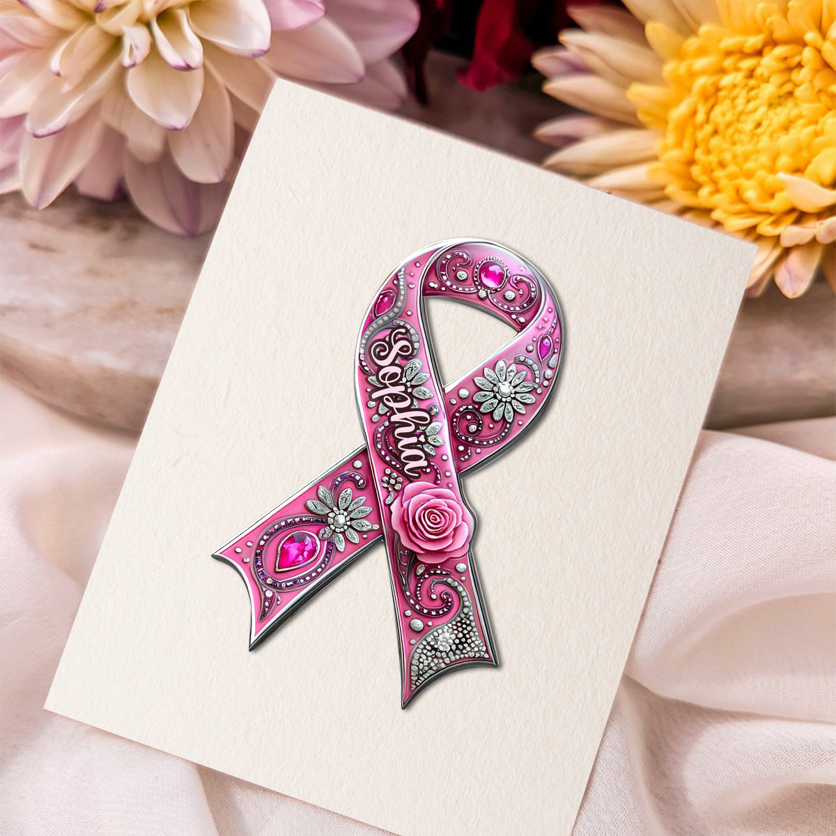 Breast Cancer Awareness - Personalized Breast Cancer Awareness Pin