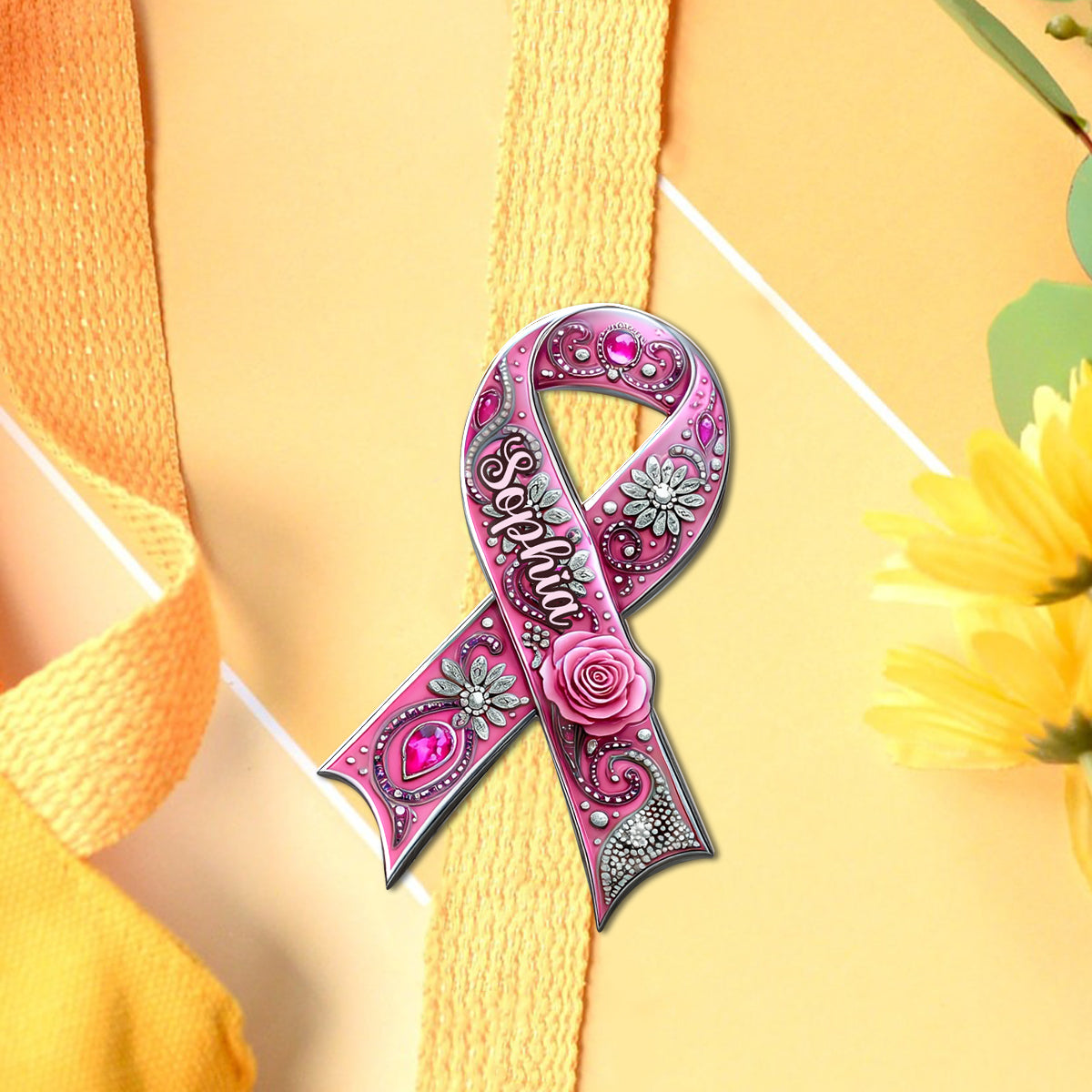 Breast Cancer Awareness - Personalized Breast Cancer Awareness Pin