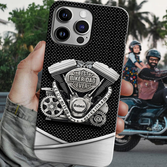 Best Dad Ever - Personalized Biker Full Print Phone Case