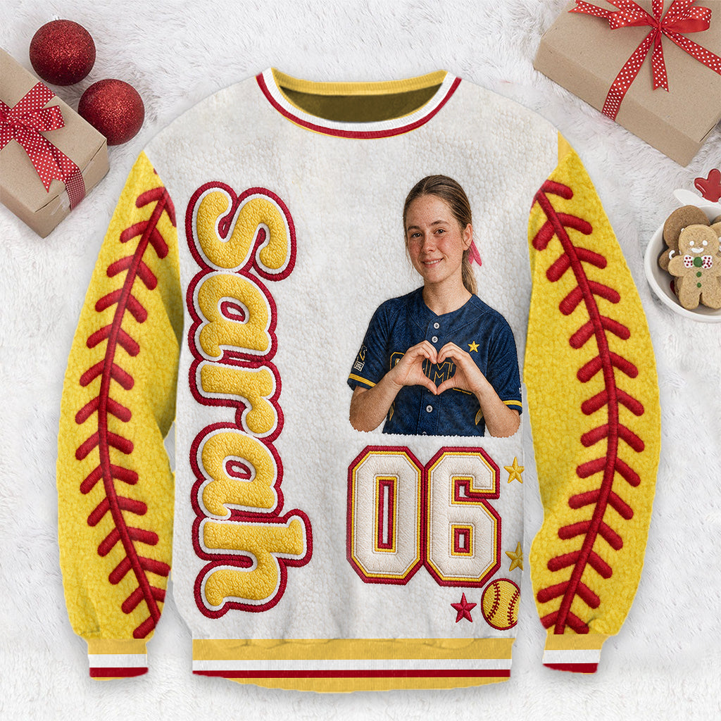 Softball Is My Therapy - Personalized Softball Cardigan Sweater