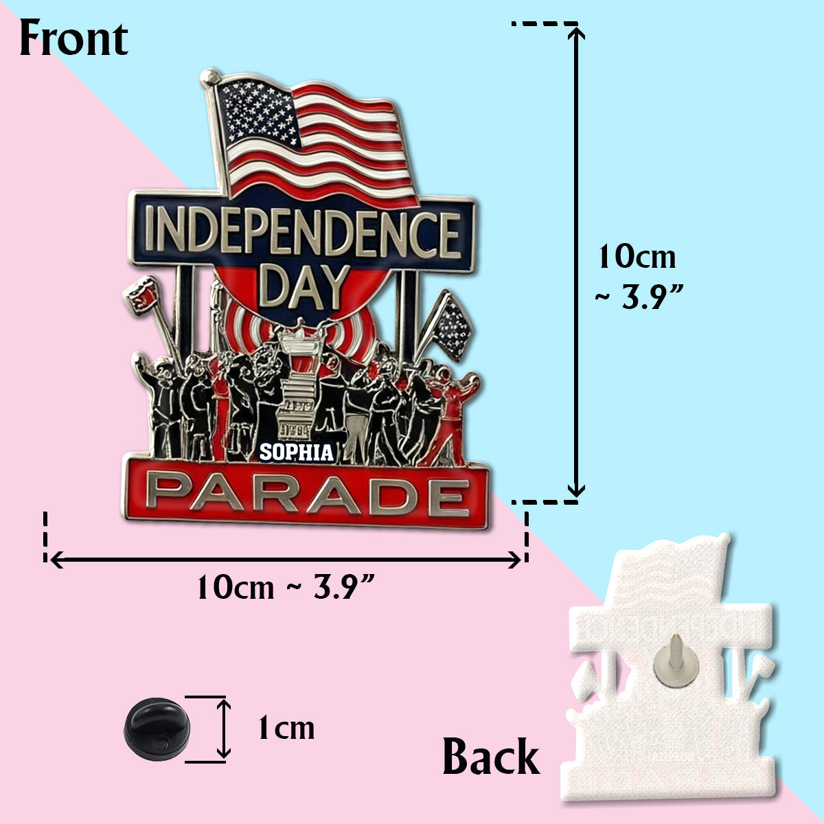 Independence Day 4th Of July - Personalized Independence Day/ 4th of July Pin