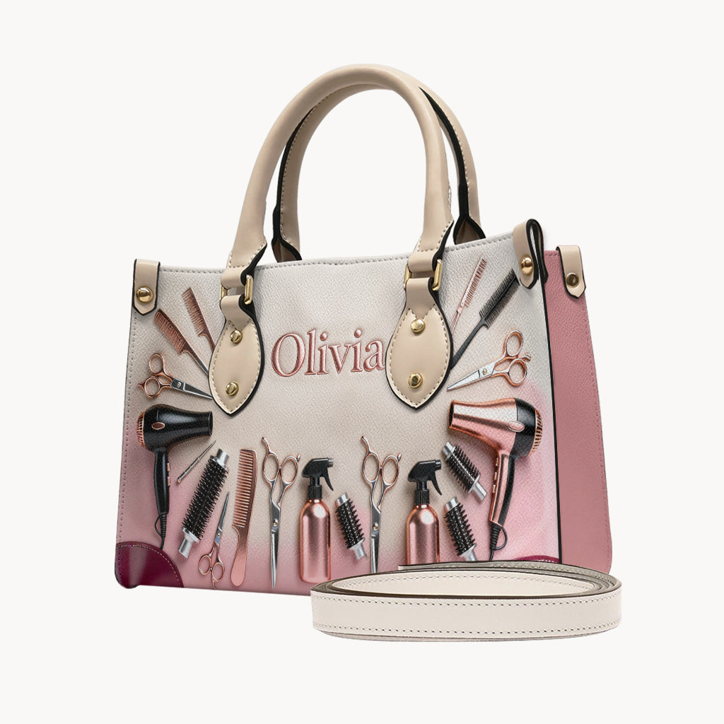 Proud Hair Stylist - Personalized Hairdresser Leather Handbag
