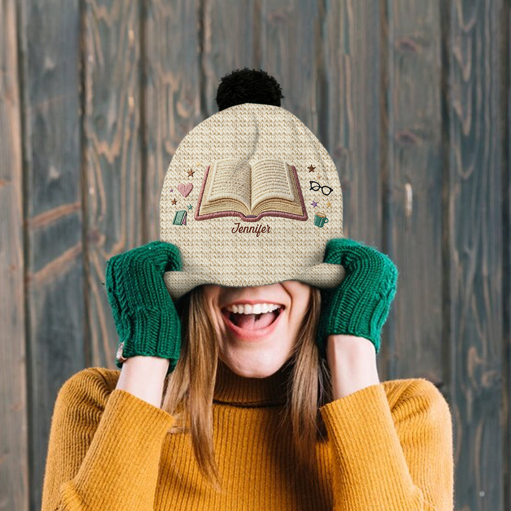 Reading Makes Me Happy - Personalized Book Beanie Hat