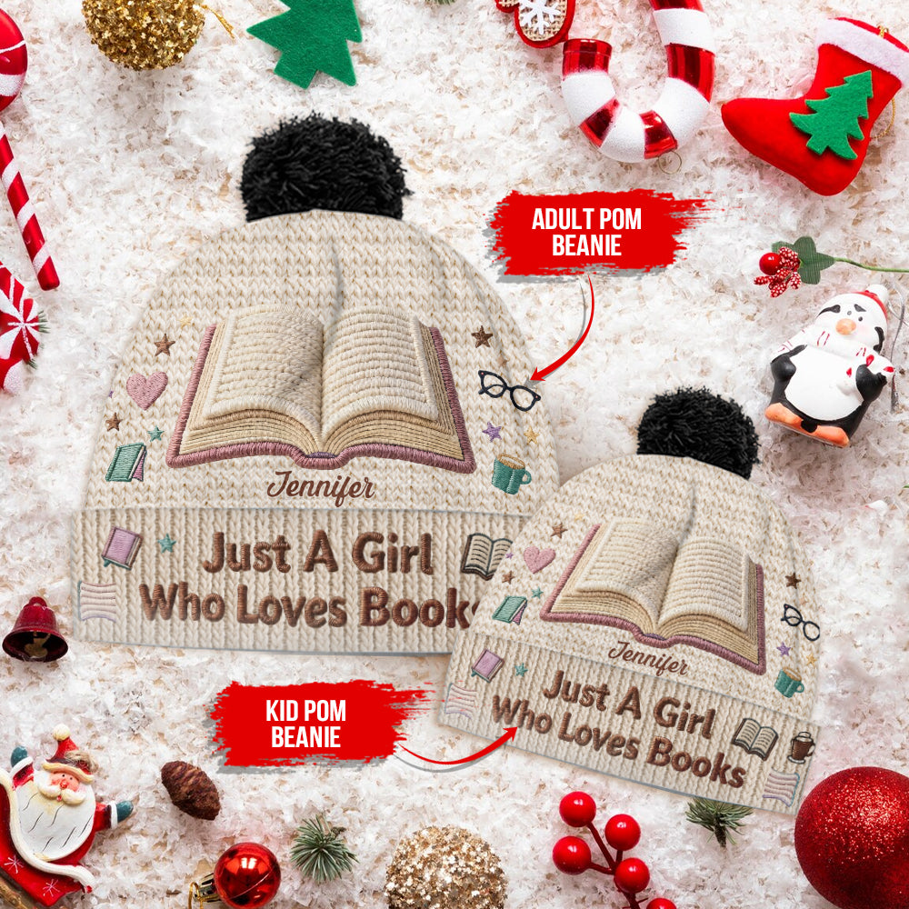 Reading Makes Me Happy - Personalized Book Beanie Hat