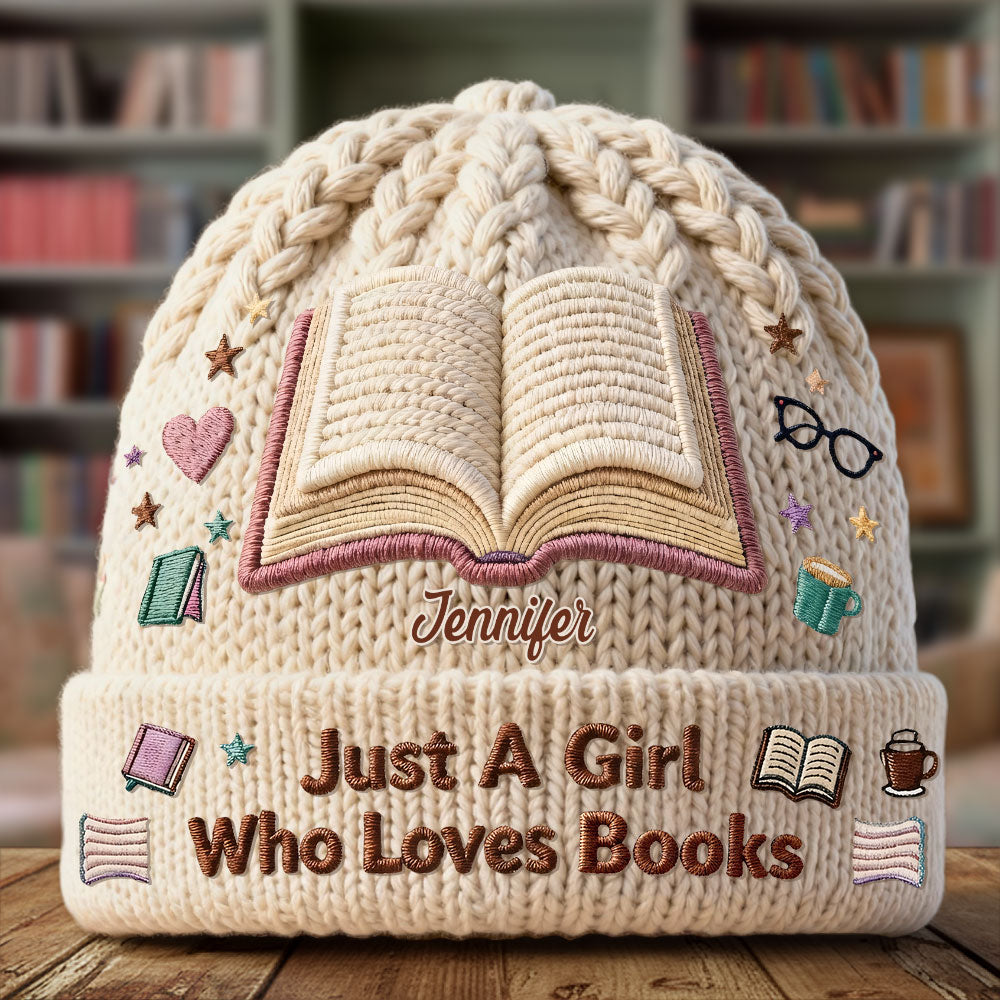 Reading Makes Me Happy - Personalized Book Beanie Hat