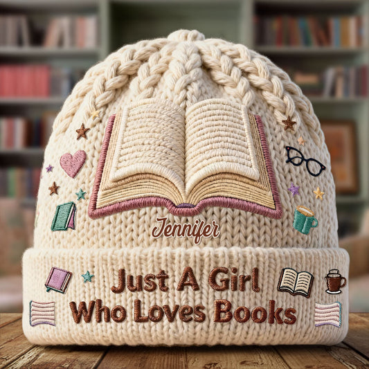 Reading Makes Me Happy - Personalized Book Beanie Hat
