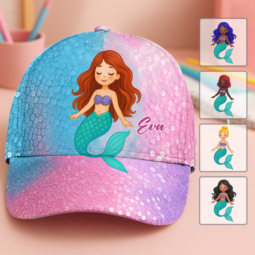 Mermaid Kid Gift - Personalized Kid Classic Cap