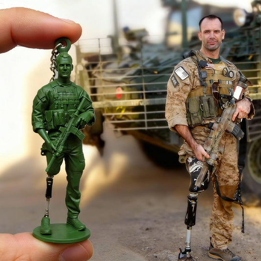 Funny Gift For Soldiers - Personalized Veteran Keychain
