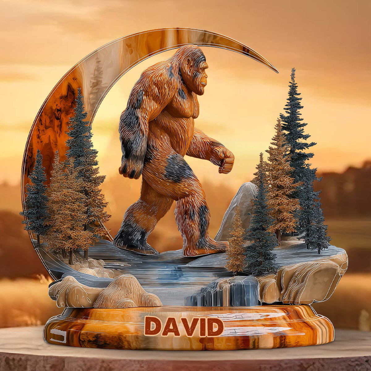 And Into The Forest I Go - Personalized Hiking Custom Shaped Acrylic Plaque