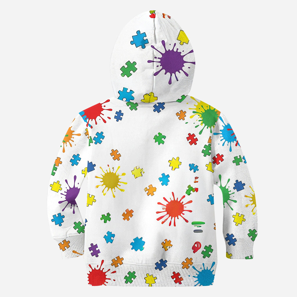 Accept Love Understand Autism Awareness Kids - Personalized Autism Awareness All Over Shirt